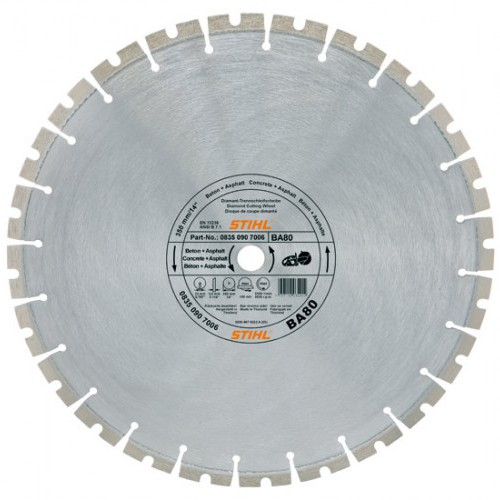 STIHL Diamantový rozbrusovací kotúč - Betón/Asfalt (BA) 400 mm D-BA80