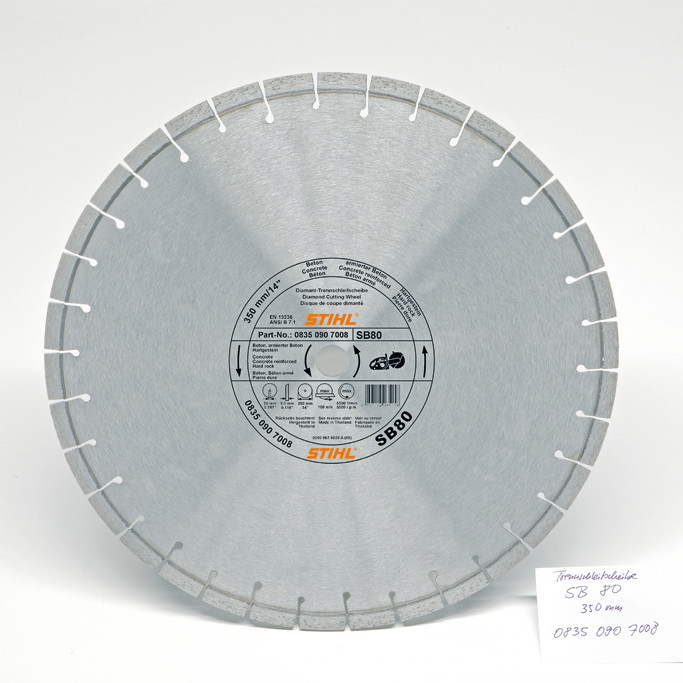 STIHL Diamantový rozbrusovací kotúč - Liatinové potrubie (G), D-G80, 350mm