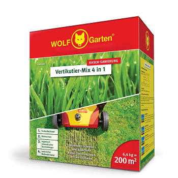 Vertikutačný mix Wolf Garten 4-1 na 200m2 Vertikutačný mix Wolf Garten 4-1 na 200m2