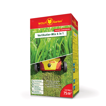 Vertikutačný mix Wolf Garten 4-1 na 75m2 Vertikutačný mix Wolf Garten 4-1 na 75m2